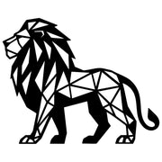 Geometric Lion DXF File – CNC Cutting Design | AWLION1367