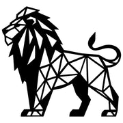 Geometric Lion DXF File – CNC Cutting Design | AWLION1369