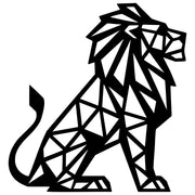 Geometric Lion DXF File – CNC Cutting Design | AWLION1372