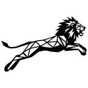 Geometric Lion DXF File – CNC Cutting Design | AWLION1383