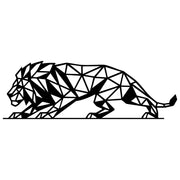 Geometric Lion DXF File – CNC Cutting Design | AWLION1390