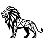 Geometric Lion DXF File – CNC Cutting Design | AWLION1406