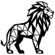 Geometric Lion DXF File – CNC Cutting Design | AWLION1438