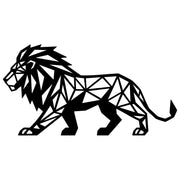 Geometric Lion DXF File – CNC Cutting Design | AWLION1453