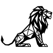 Geometric Lion DXF File – CNC Cutting Design | AWLION1454