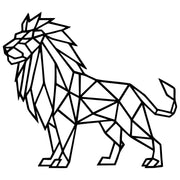 Geometric Lion DXF File – CNC Cutting Design | AWLION372