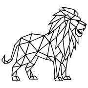 Geometric Lion DXF File – CNC Cutting Design | AWLION393