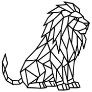 Geometric Lion DXF File – CNC Cutting Design | AWLION398