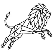 Geometric Lion DXF File – CNC Cutting Design | AWLION399