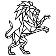 Geometric Lion DXF File – CNC Cutting Design | AWLION403