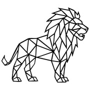 Geometric Lion DXF File – CNC Cutting Design | AWLION423