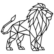 Geometric Lion DXF File – CNC Cutting Design | AWLION443