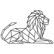 Geometric Lion DXF File – CNC Cutting Design | AWLION446