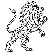 Geometric Lion DXF File – CNC Cutting Design | AWLION448