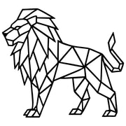 Geometric Lion DXF File – CNC Cutting Design | AWLION460