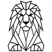 Geometric Lion DXF File – CNC Cutting Design | AWLION463