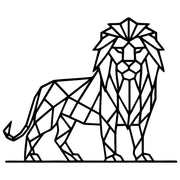 Geometric Lion DXF File – CNC Cutting Design | AWLION465