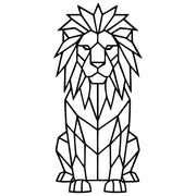 Geometric Lion DXF File – CNC Cutting Design | AWLION475