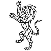 Geometric Lion DXF File – CNC Cutting Design | AWLION487