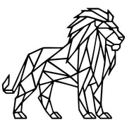 Geometric Lion DXF File – CNC Cutting Design | AWLION488