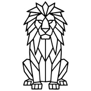 Geometric Lion DXF File – CNC Cutting Design | AWLION490