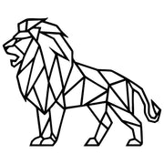 Geometric Lion DXF File – CNC Cutting Design | AWLION495
