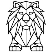 Geometric Lion DXF File – CNC Cutting Design | AWLION508