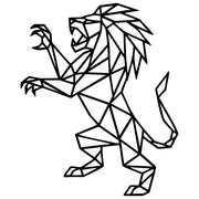 Geometric Lion DXF File – CNC Cutting Design | AWLION519