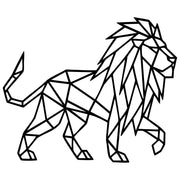 Geometric Lion DXF File – CNC Cutting Design | AWLION534