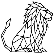 Geometric Lion DXF File – CNC Cutting Design | AWLION540