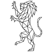Geometric Lion DXF File – CNC Cutting Design | AWLION548
