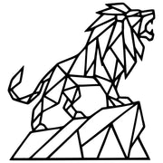 Geometric Lion DXF File – CNC Cutting Design | AWLION551