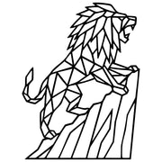 Geometric Lion DXF File – CNC Cutting Design | AWLION552