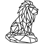 Geometric Lion DXF File – CNC Cutting Design | AWLION553