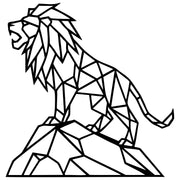 Geometric Lion DXF File – CNC Cutting Design | AWLION556