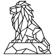 Geometric Lion DXF File – CNC Cutting Design | AWLION557