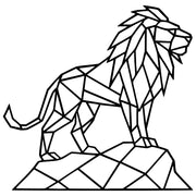 Geometric Lion DXF File – CNC Cutting Design | AWLION558