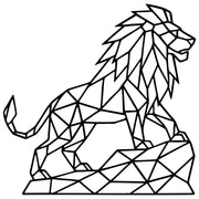 Geometric Lion DXF File – CNC Cutting Design | AWLION560