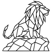Geometric Lion DXF File – CNC Cutting Design | AWLION562