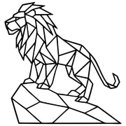 Geometric Lion DXF File – CNC Cutting Design | AWLION564