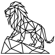Geometric Lion DXF File – CNC Cutting Design | AWLION565