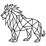 Geometric Lion DXF File – CNC Cutting Design | AWLION567