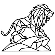 Geometric Lion DXF File – CNC Cutting Design | AWLION569