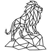 Geometric Lion DXF File – CNC Cutting Design | AWLION573