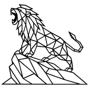 Geometric Lion DXF File – CNC Cutting Design | AWLION575