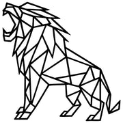 Geometric Lion DXF File – CNC Cutting Design | AWLION580
