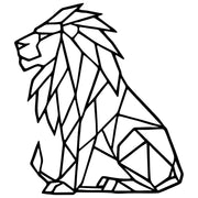 Geometric Lion DXF File – CNC Cutting Design | AWLION592