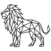 Geometric Lion DXF File – CNC Cutting Design | AWLION594