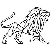 Geometric Lion DXF File – CNC Cutting Design | AWLION595