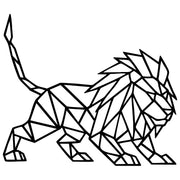 Geometric Lion DXF File – CNC Cutting Design | AWLION596
